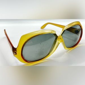 Vintage Cool Ray 240 Yellow Translucent Oval Sunglasses Frames Only